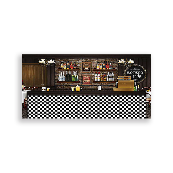 Painel Retangular - Boteco - Sublimado 3D