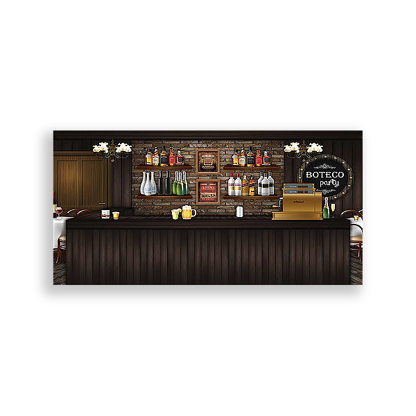 Painel Retangular - Boteco - Sublimado 3D