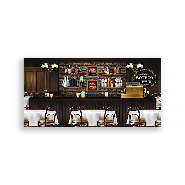 Painel Retangular - Boteco - Sublimado 3D