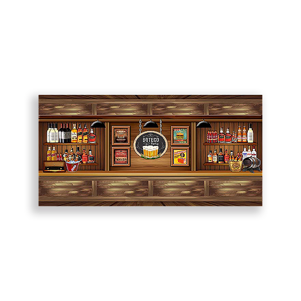 Painel Retangular - Boteco - Sublimado 3D