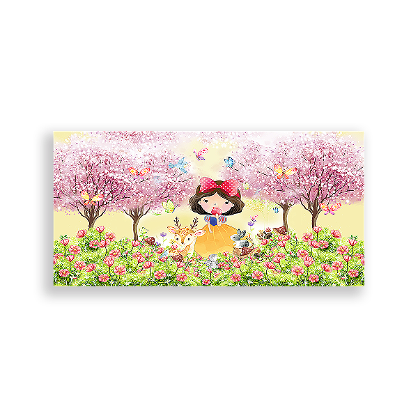 Painel Retangular - Branca De Neve Cute - Sublimado 3D