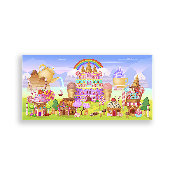Painel Retangular - Candyland - Sublimado 3D