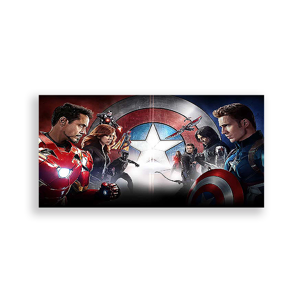 Painel Retangular - Capitão América - Sublimado 3D