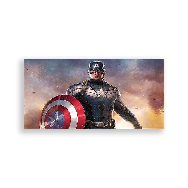 Painel Retangular - Capitão América - Sublimado 3D