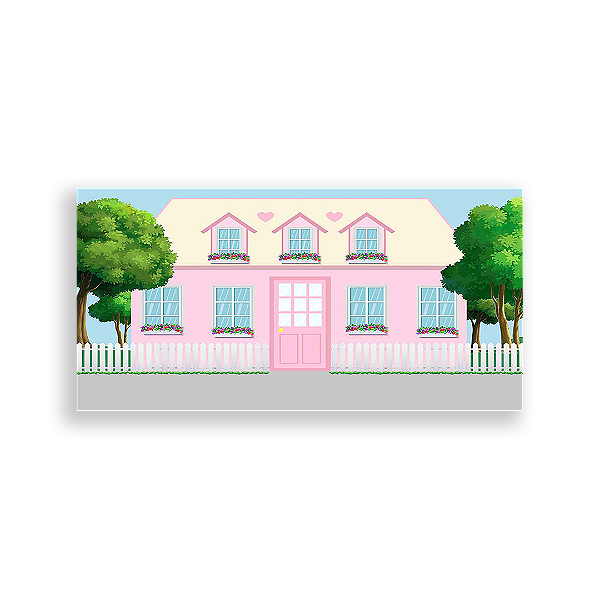 Painel Retangular - Casa De Bonecas - Sublimado 3D