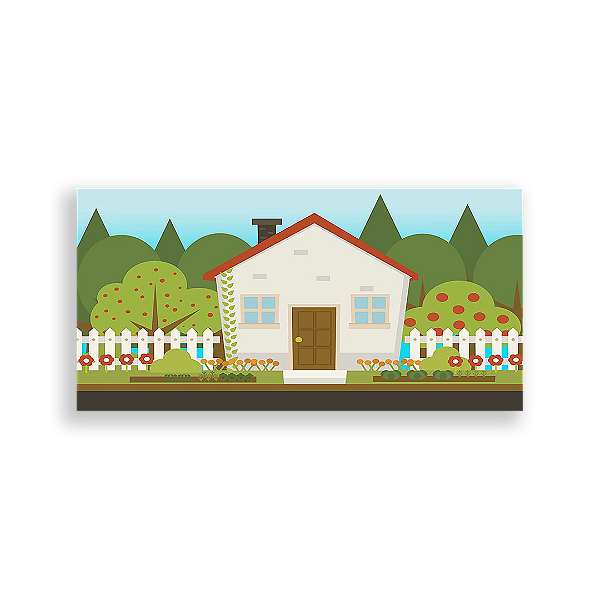 Painel Retangular - Casa De Bonecas - Sublimado 3D