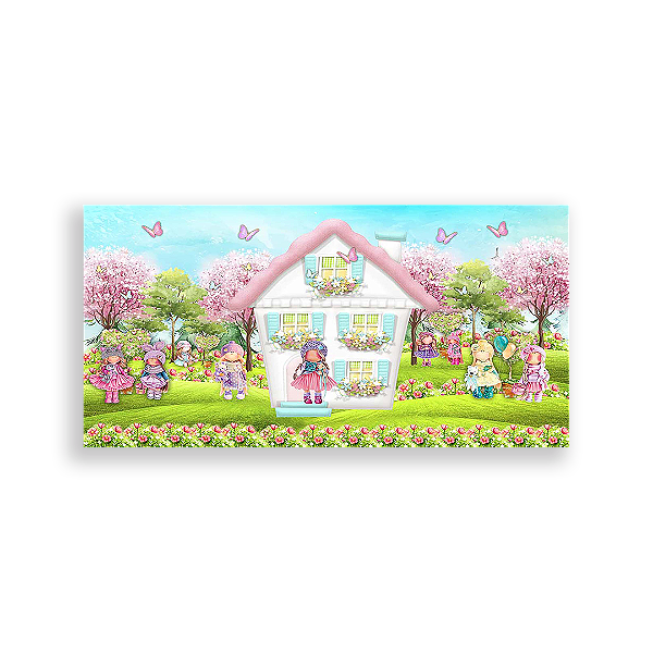 Painel Retangular - Casa De Bonecas - Sublimado 3D