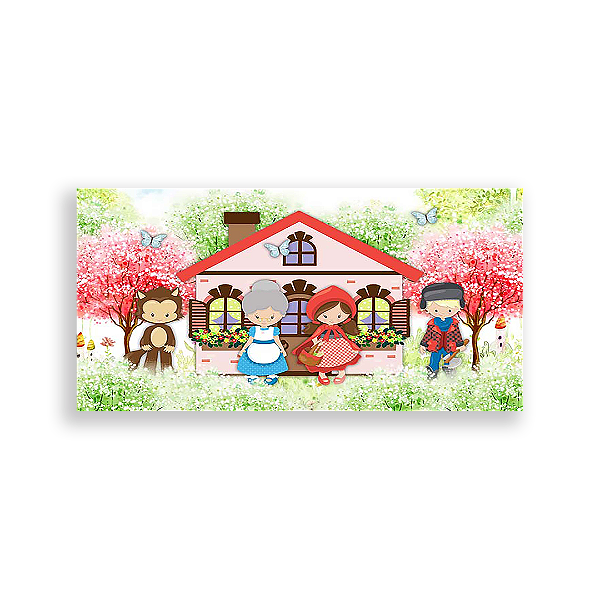 Painel Retangular - Chapeuzinho Vermelho - Sublimado 3D