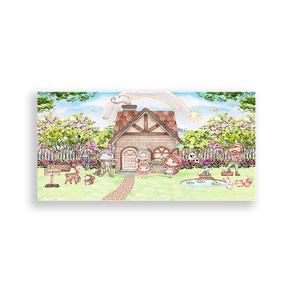 Painel Retangular - Chapeuzinho Vermelho - Sublimado 3D