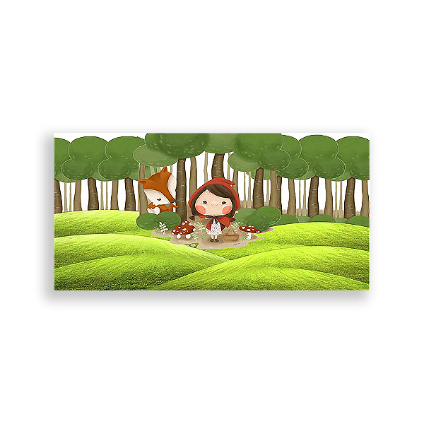 Painel Retangular - Chapeuzinho Vermelho - Sublimado 3D