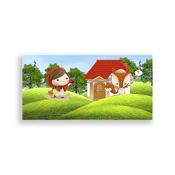 Painel Retangular - Chapeuzinho Vermelho - Sublimado 3D