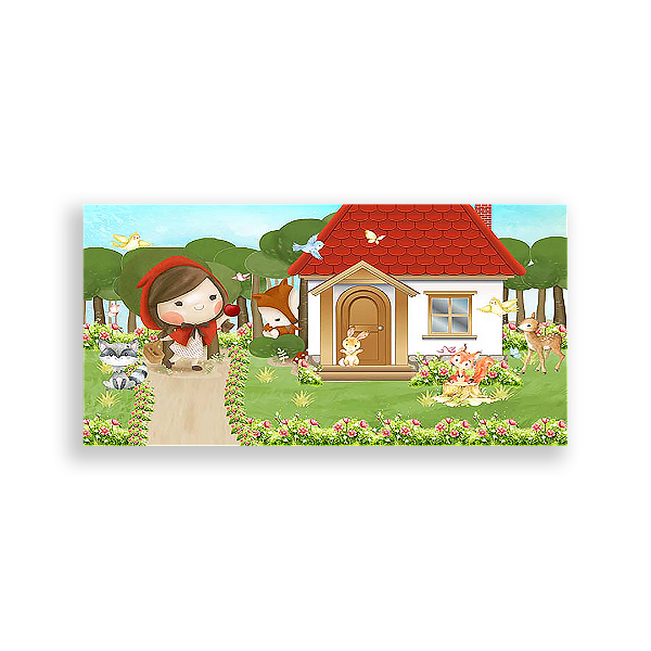 Painel Retangular - Chapeuzinho Vermelho - Sublimado 3D