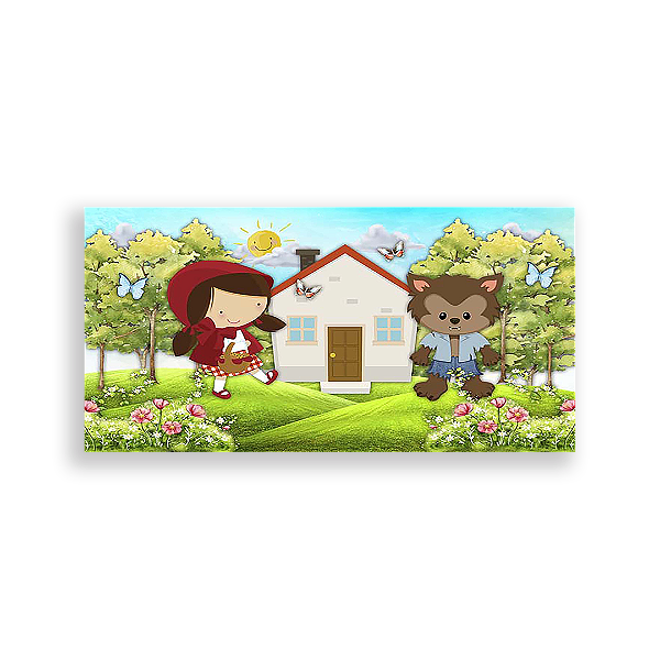 Painel Retangular - Chapeuzinho Vermelho - Sublimado 3D