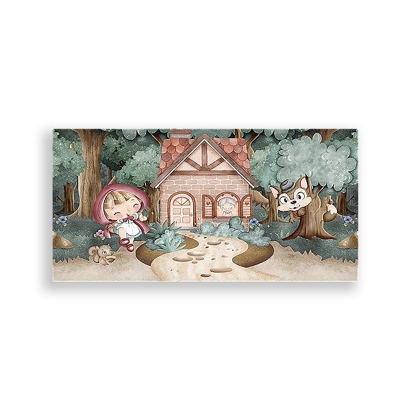 Painel Retangular - Chapeuzinho Vermelho - Sublimado 3D