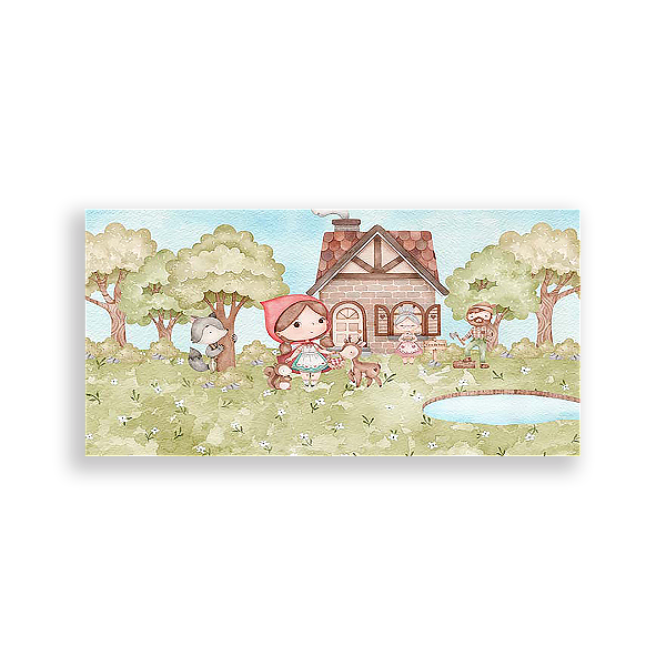 Painel Retangular - Chapeuzinho Vermelho - Sublimado 3D