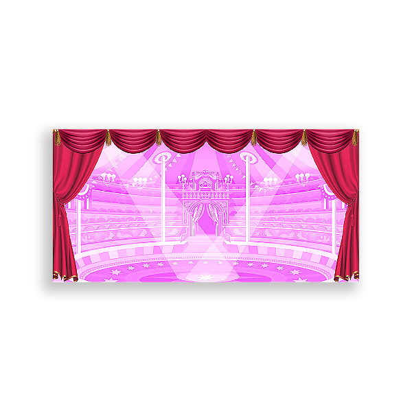 Painel Retangular - Circo Rosa - Sublimado 3D