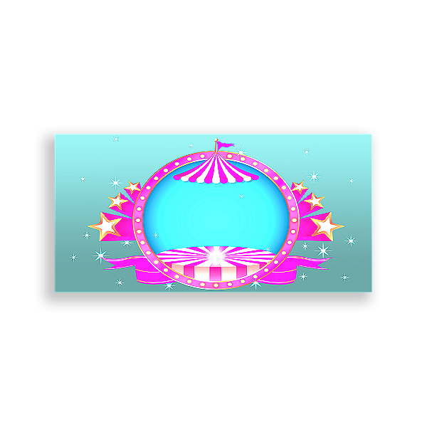 Painel Retangular - Circo Rosa - Sublimado 3D