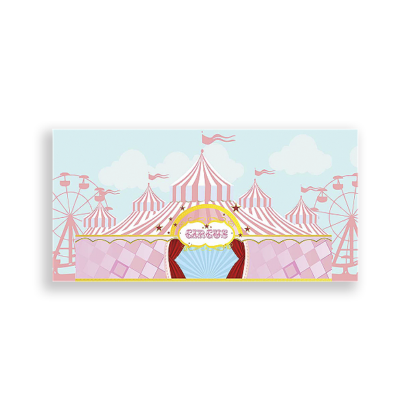 Painel Retangular - Circo Rosa - Sublimado 3D