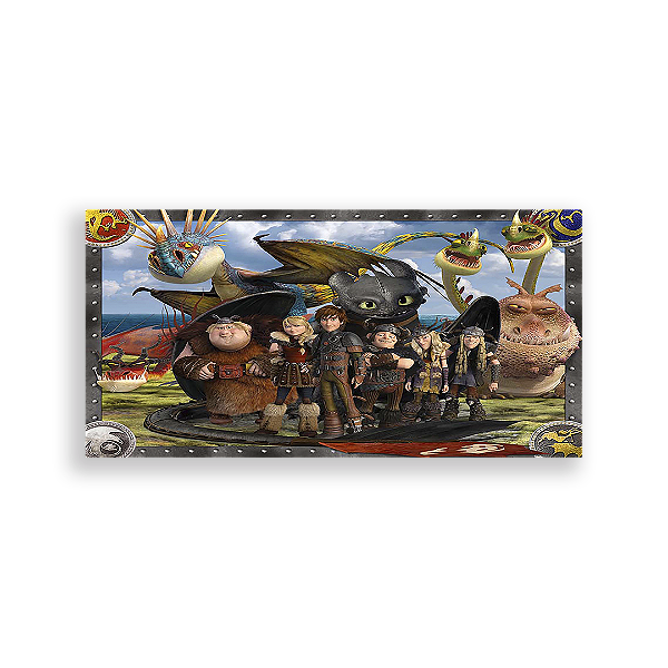 Painel Retangular - Como Treinar O Seu Dragão - Sublimado 3D