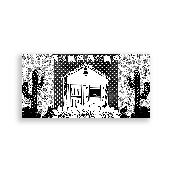 Painel Retangular - Cordel Encantado - Sublimado 3D