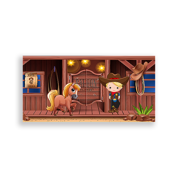 Painel Retangular - Cowboy - Sublimado 3D