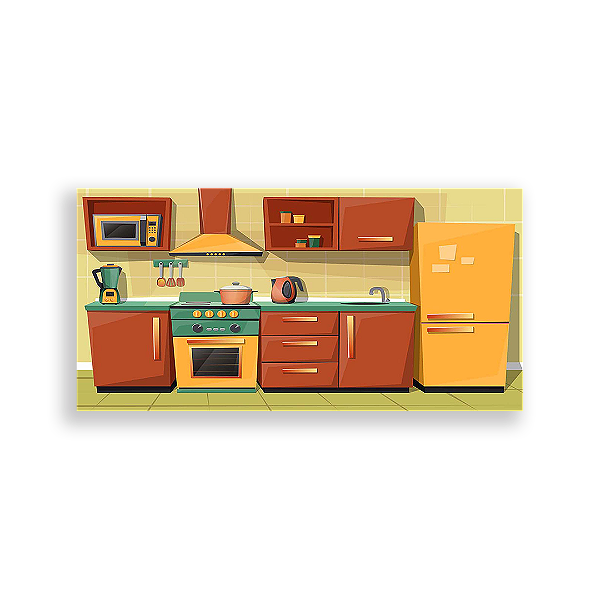 Painel Retangular - Cozinha - Sublimado 3D