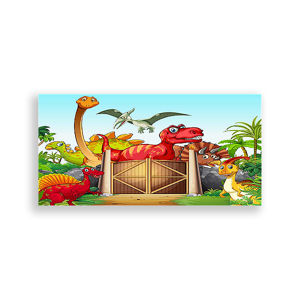 Painel Retangular - Dinossauros - Sublimado 3D