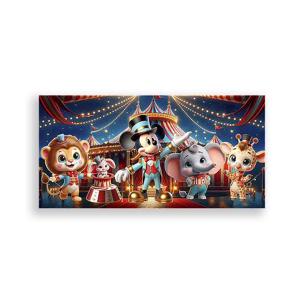 Painel Retangular - Disney Circo - Sublimado 3D