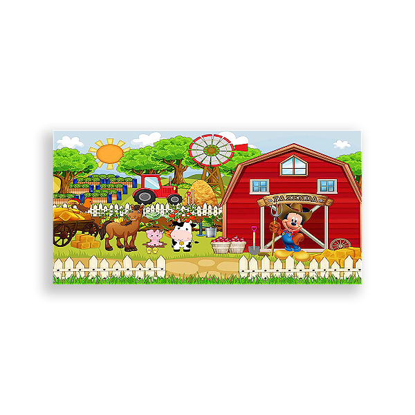 Painel Retangular - Disney Fazenda - Sublimado 3D