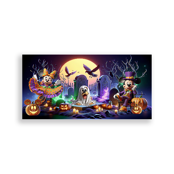 Painel Retangular - Disney Halloween - Sublimado 3D