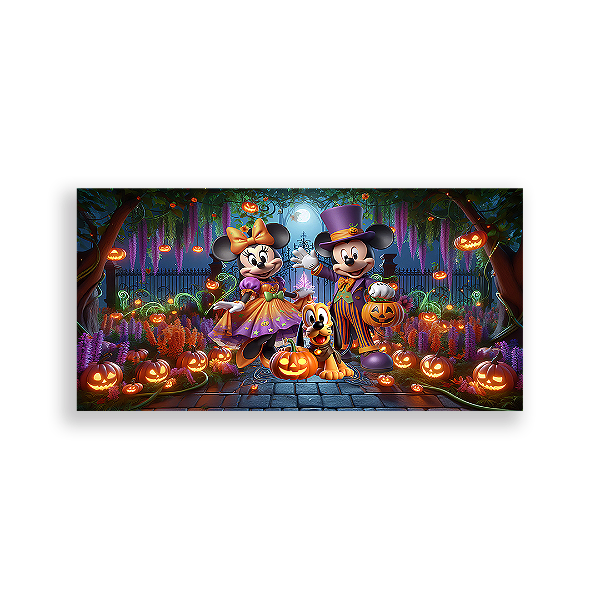 Painel Retangular - Disney Halloween - Sublimado 3D