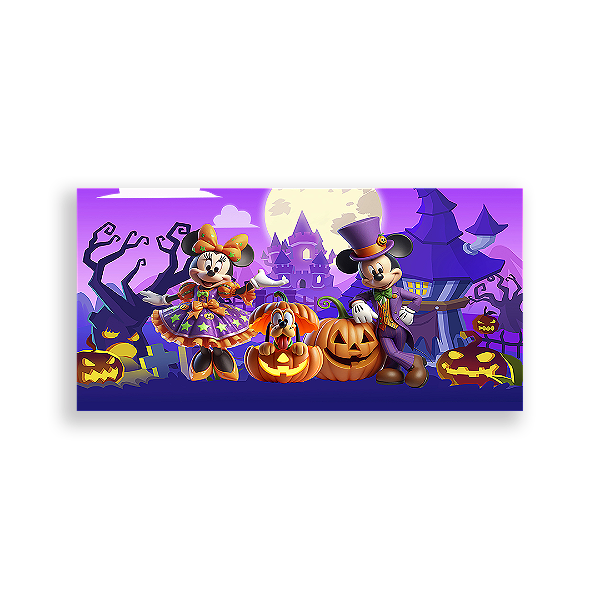 Painel Retangular - Disney Halloween - Sublimado 3D