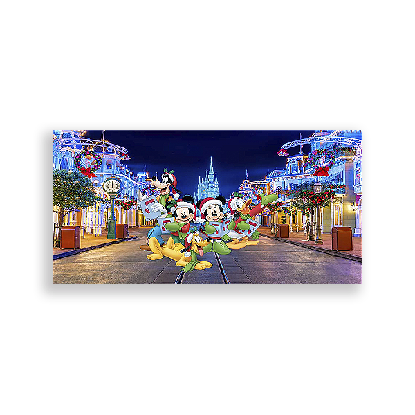 Painel Retangular - Disney Natal - Sublimado 3D