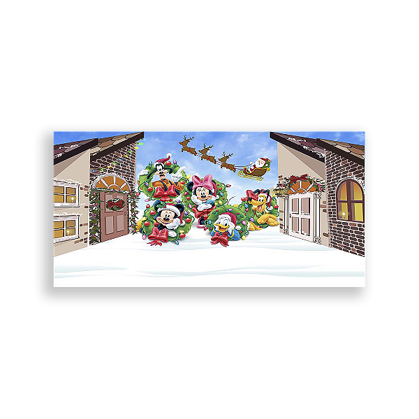 Painel Retangular - Disney Natal - Sublimado 3D