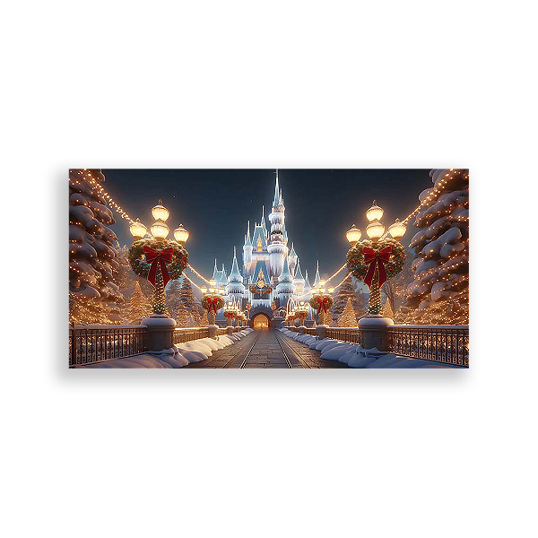 Painel Retangular - Disney Natal - Sublimado 3D