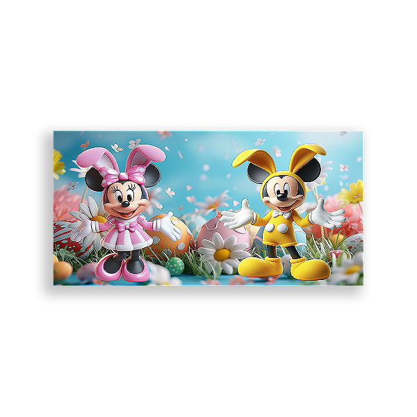 Painel Retangular - Disney Pascoa - Sublimado 3D