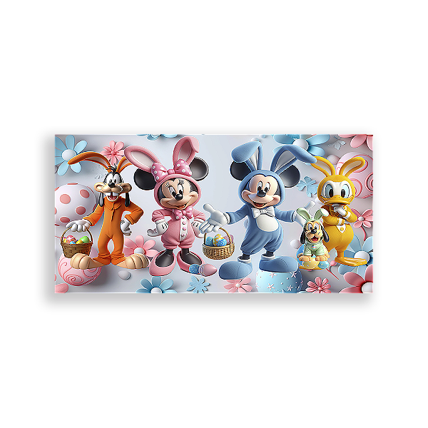 Painel Retangular - Disney Pascoa - Sublimado 3D