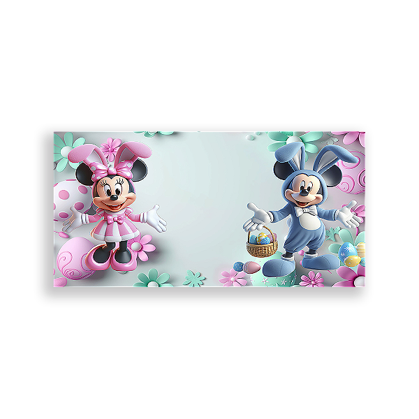 Painel Retangular - Disney Pascoa - Sublimado 3D