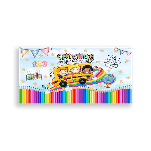 Painel Retangular - Escola - Sublimado 3D