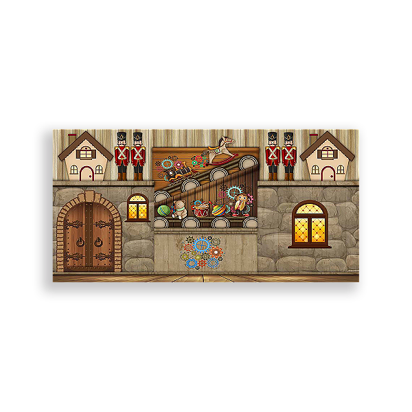 Painel Retangular - Fabrica De Brinquedos - Sublimado 3D