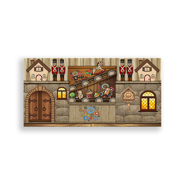 Painel Retangular - Fabrica De Brinquedos - Sublimado 3D