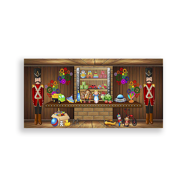 Painel Retangular - Fabrica De Brinquedos - Sublimado 3D
