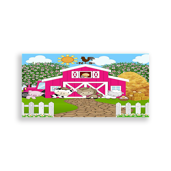 Painel Retangular - Fazenda Rosa - Sublimado 3D