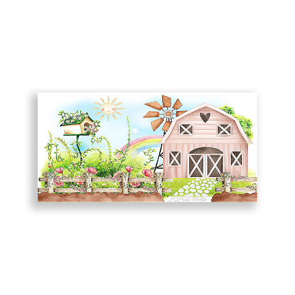 Painel Retangular - Fazenda Rosa - Sublimado 3D