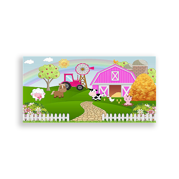 Painel Retangular - Fazenda Rosa - Sublimado 3D