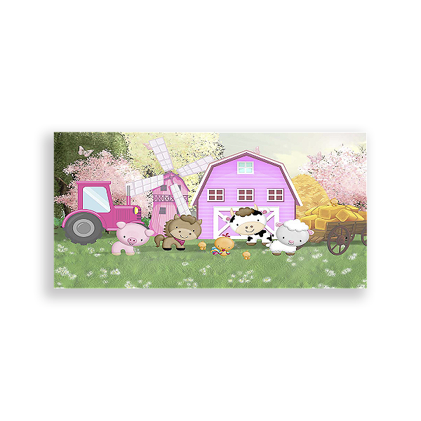 Painel Retangular - Fazenda Rosa - Sublimado 3D
