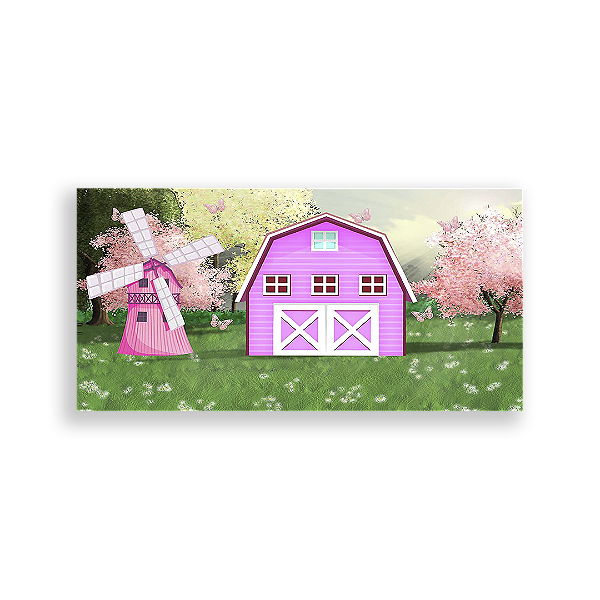 Painel Retangular - Fazenda Rosa - Sublimado 3D