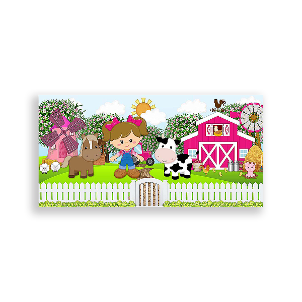 Painel Retangular - Fazenda Rosa - Sublimado 3D