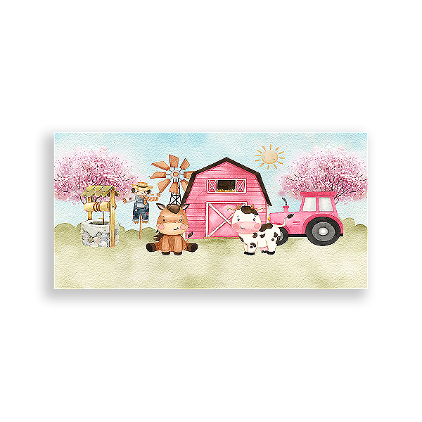 Painel Retangular - Fazenda Rosa - Sublimado 3D