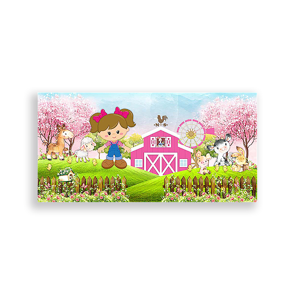 Painel Retangular - Fazenda Rosa - Sublimado 3D